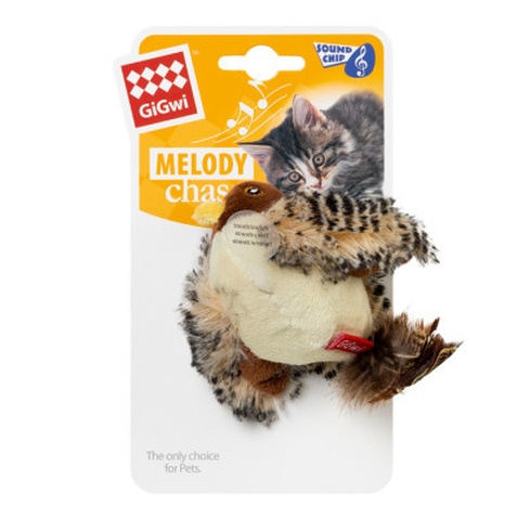 Іграшка для котів GiGwi Melody chaser Пташка зі звуковим чіпом 13 см (75042)