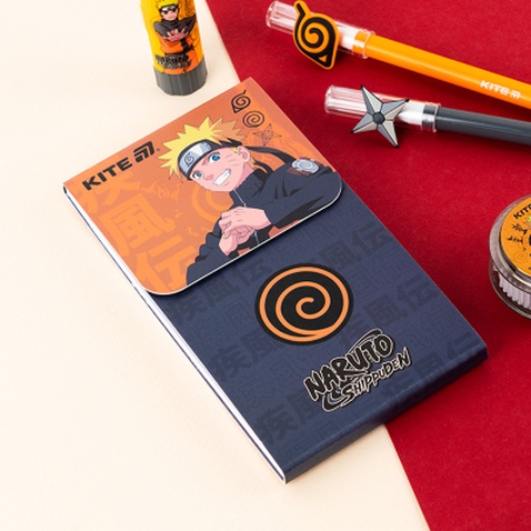 Блокнот Kite на магніті Naruto 60 аркушів, клітинка (NR24-092)
