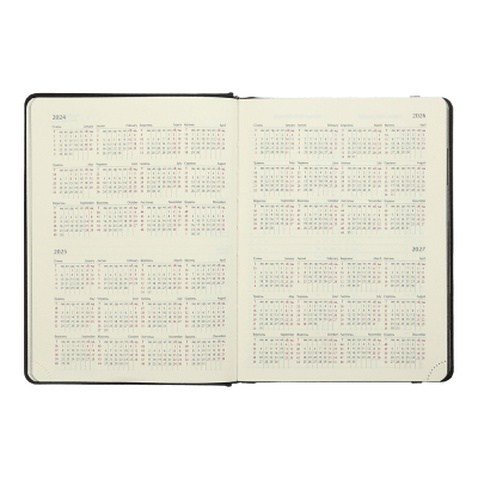 Тижневик Buromax датований 2025 VELOUR, А5 чорний (BM.2134-01)