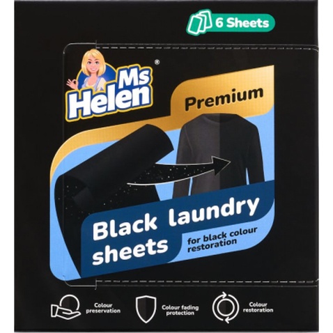 Серветки для прання Ms Helen Для оновлення чорного кольору 6 шт. (4820281850172)