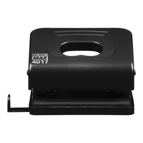 Діркопробивач Buromax пластиковий, до 20 аркушів, 120 х 82 х 53 мм, чорний (BM.4017-01)