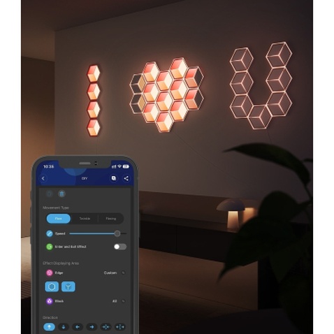Світильник Govee H106A Glide Hexagon Light Panels Ultra Expansion Pack, 1pc, RGBIC, Wi-Fi/Bluetooth, Purple (H106A007-OF-EU)