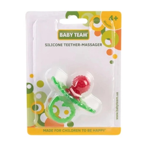 Прорізувач Baby Team Масажер Силіконовий Малинка (4824428040075)