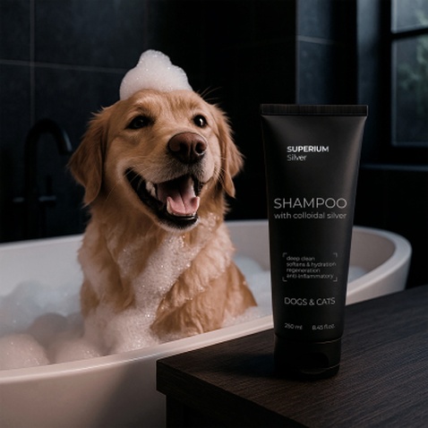 Шампунь для тварин Superium Сільвер універсальний з колоїдним сріблом для котів та собак 250 мл (9106)