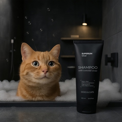 Шампунь для тварин Superium Сільвер універсальний з колоїдним сріблом для котів та собак 250 мл (9106)