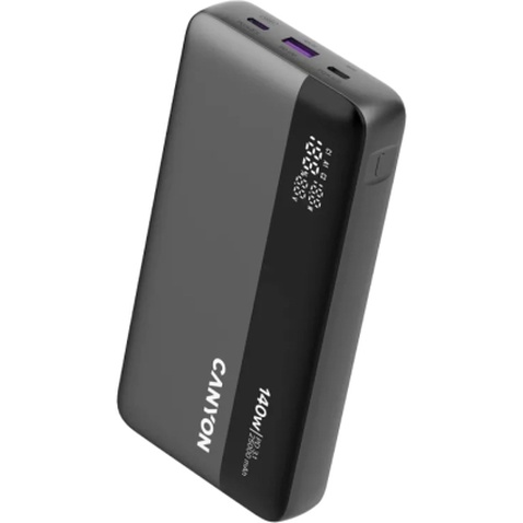 Батарея універсальна Canyon PB-240 25000mAh, PD3.1/140W, PPS, QC3.0, AFC & SCP, Digital Display (CNS-CPB240)