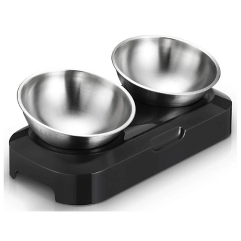 Посуд для котів Lapka Годівниця подвійна з металевими мисками (LPK-27)