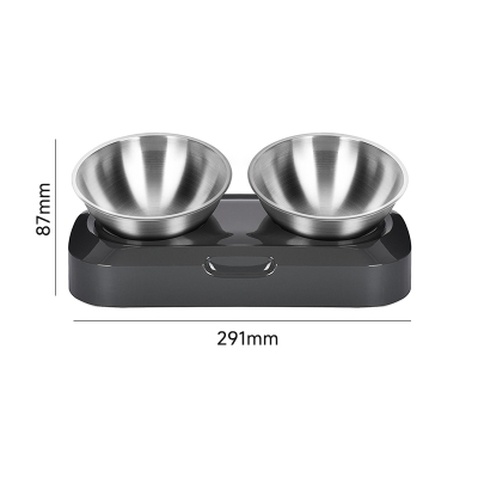 Посуд для котів Lapka Годівниця подвійна з металевими мисками (LPK-27)