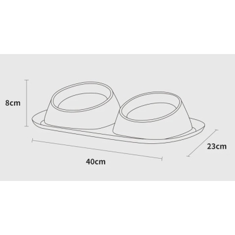 Посуд для котів Lapka Годівниця подвійна на підставці (LPK-25)