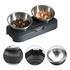 Посуд для котів Lapka Годівниця подвійна з металевими мисками (LPK-27)