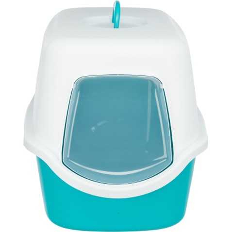 Туалет для котів Trixie Vico закритий (бірюзовий/білий) (4011905402758)