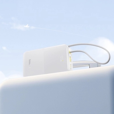 Батарея універсальна Baseus EnerFill FC51 Bipow2 Pro 20000mAh 22.5W build-in cable USB-C white (E0027700)