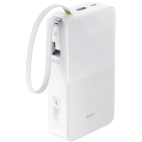 Батарея універсальна Baseus EnerFill FC51 Bipow2 Pro 20000mAh 22.5W build-in cable USB-C white (E0027700)