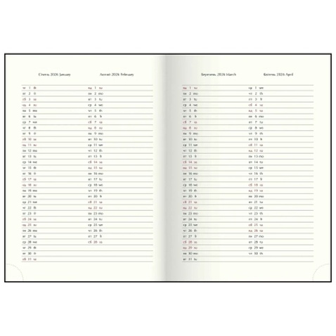 Тижневик Buromax датований 2026 POWER A5 синій (BM.2157-03)