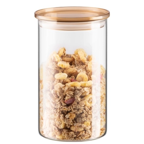 Банка Ardesto Fresh 1100 мл, скло, пластик, прозорий (AR1311SFM)