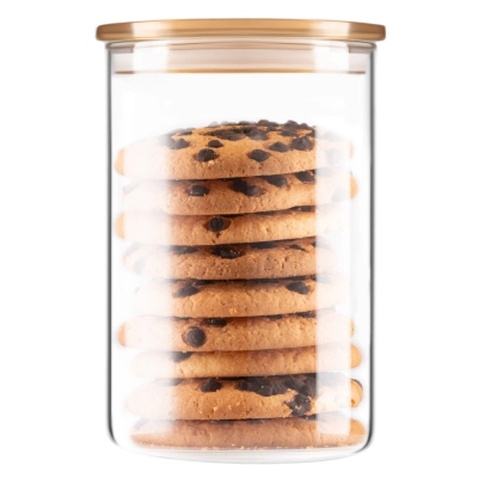 Банка Ardesto Fresh 900 мл, скло, пластик, прозорий (AR1309SFM)