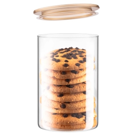 Банка Ardesto Fresh 900 мл, скло, пластик, прозорий (AR1309SFM)