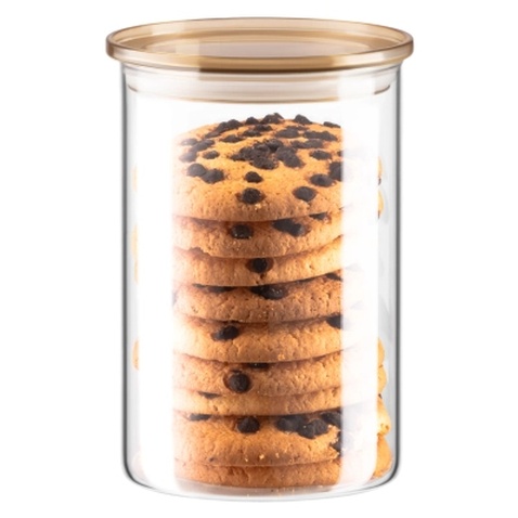 Банка Ardesto Fresh 900 мл, скло, пластик, прозорий (AR1309SFM)