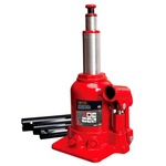 Домкрат GTM гідравлічний пляшковий 2т (150-370мм) двохштоковий (TF0202)