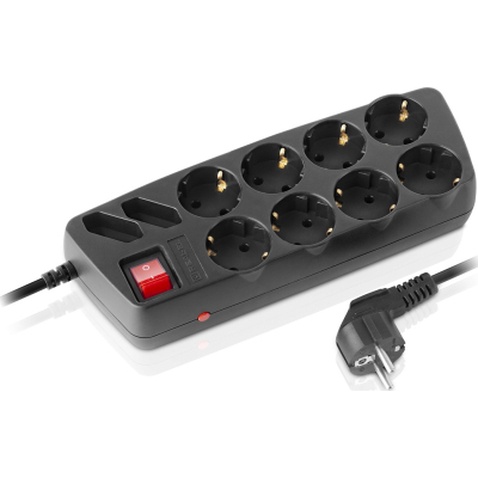 Мережевий фільтр живлення REAL-EL RS-Protect 505, 1.8m, black (EL122300044)